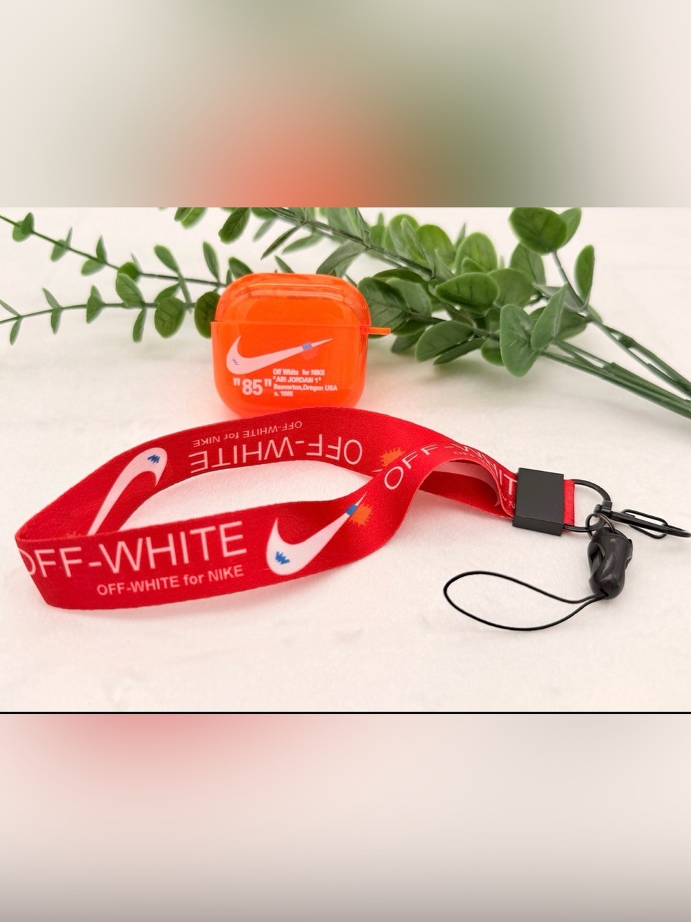 Nike OFF WHITE design Protective case for AirPods 4
(2024) Orange
